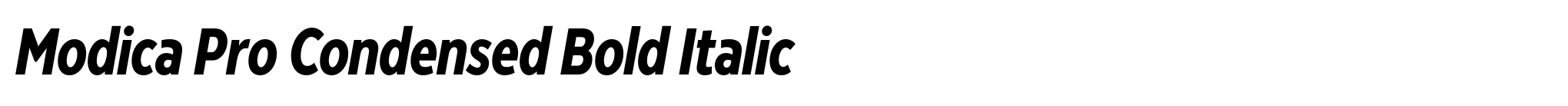 Modica Pro Condensed Bold Italic image